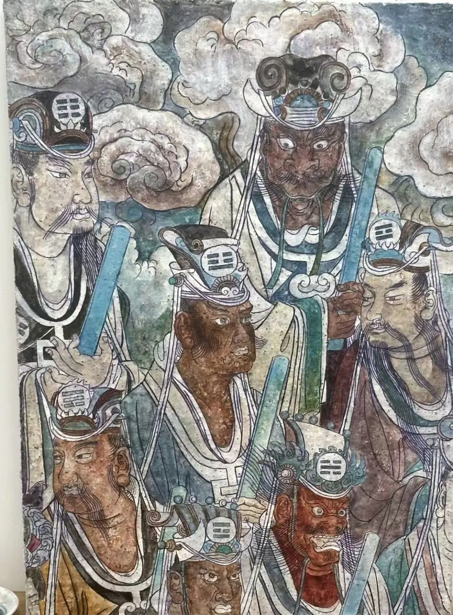 岩彩永乐宫壁画临摹